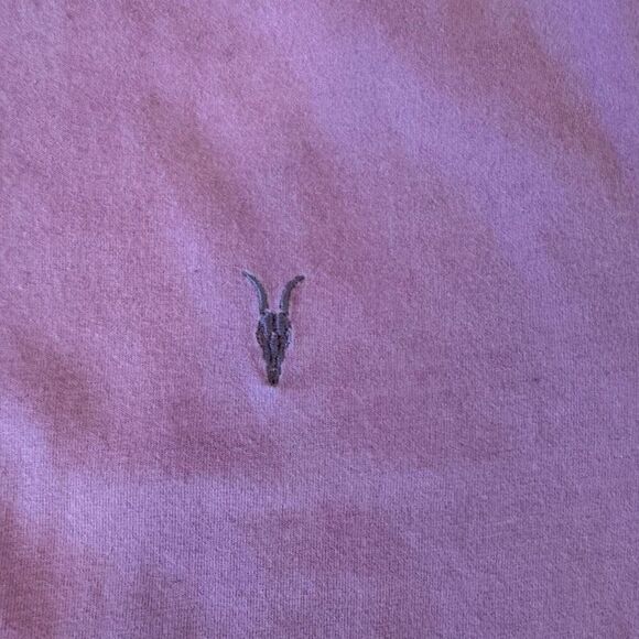 AllSaints Pink 100% Cotton Shirt Classic Collection Size M Minimal Monochrome - Picture 2 of 8